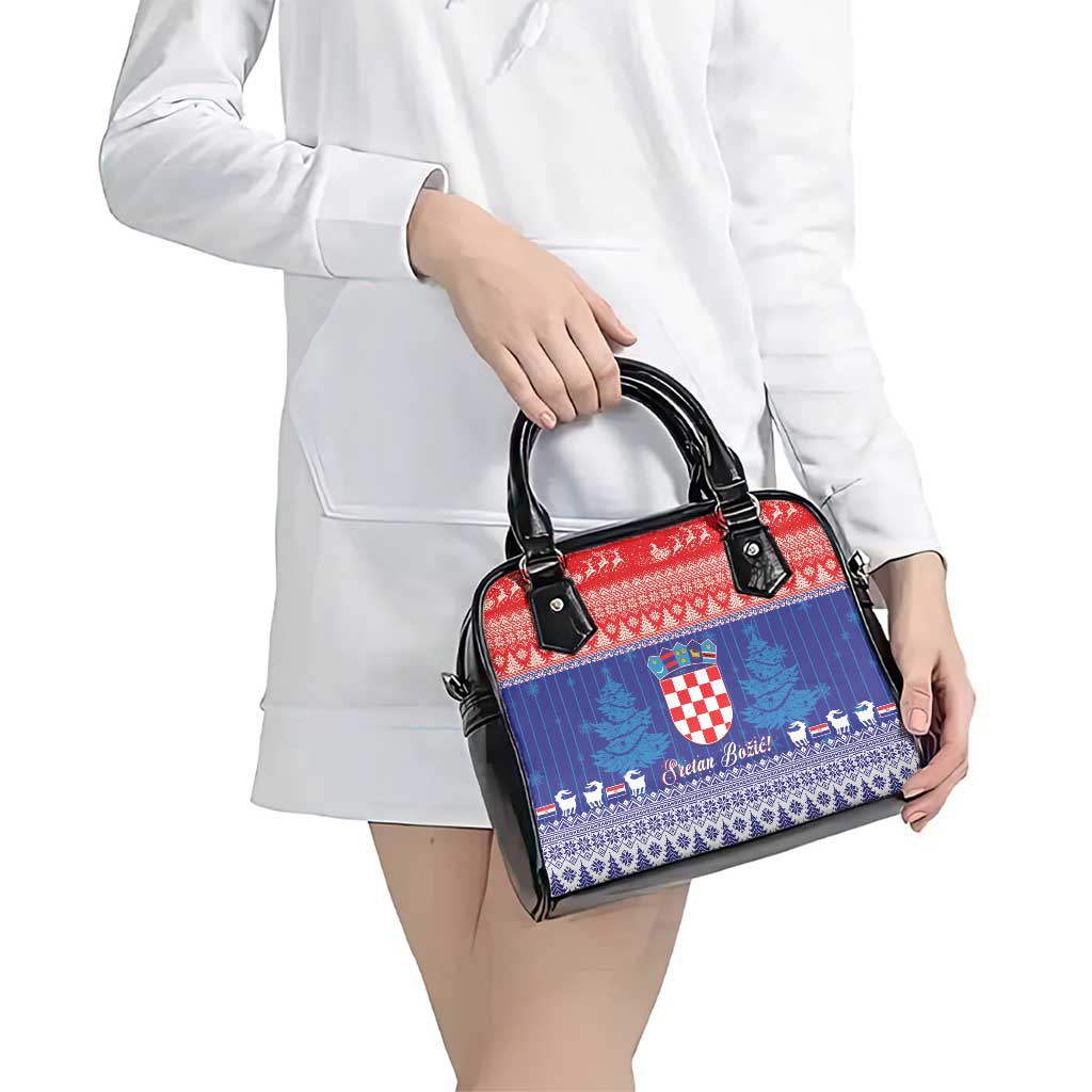 Croatia Christmas Shoulder Handbag Coat Of Arms Sretan Bozic