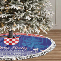 Croatia Christmas Tree Skirt Coat Of Arms Sretan Bozic - Wonder Print Shop