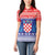 Croatia Christmas Women Polo Shirt Coat Of Arms Sretan Bozic - Wonder Print Shop