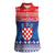 Croatia Christmas Women Sleeveless Polo Shirt Coat Of Arms Sretan Bozic - Wonder Print Shop