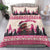Croatia Christmas Bedding Set Pine Marten Playing Violin - Dark Pink Color - Wonder Print Shop