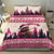 Croatia Christmas Bedding Set Pine Marten Playing Violin - Dark Pink Color - Wonder Print Shop