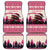 Croatia Christmas Car Mats Pine Marten Playing Violin - Dark Pink Color - Wonder Print Shop