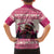 Croatia Christmas Family Matching Off The Shoulder Long Sleeve Dress and Hawaiian Shirt Pine Marten Playing Violin - Dark Pink Color - Wonder Print Shop
