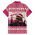 Croatia Christmas Family Matching Off The Shoulder Long Sleeve Dress and Hawaiian Shirt Pine Marten Playing Violin - Dark Pink Color - Wonder Print Shop