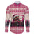 Croatia Christmas Family Matching Off Shoulder Short Dress and Hawaiian Shirt Pine Marten Playing Violin - Dark Pink Color - Wonder Print Shop