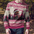 Croatia Christmas Ugly Christmas Sweater Pine Marten Playing Violin - Dark Pink Color - Wonder Print Shop