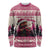 Croatia Christmas Long Sleeve Shirt Pine Marten Playing Violin - Dark Pink Color - Wonder Print Shop