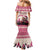 Croatia Christmas Mermaid Dress Pine Marten Playing Violin - Dark Pink Color - Wonder Print Shop
