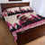 Croatia Christmas Quilt Bed Set Pine Marten Playing Violin - Dark Pink Color - Wonder Print Shop