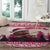 Croatia Christmas Round Carpet Pine Marten Playing Violin - Dark Pink Color