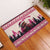 Croatia Christmas Rubber Doormat Pine Marten Playing Violin - Dark Pink Color - Wonder Print Shop