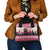 Croatia Christmas Shoulder Handbag Pine Marten Playing Violin - Dark Pink Color