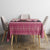Croatia Christmas Tablecloth Pine Marten Playing Violin - Dark Pink Color - Wonder Print Shop