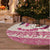 Croatia Christmas Tree Skirt Pine Marten Playing Violin - Dark Pink Color - Wonder Print Shop