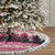 Croatia Christmas Tree Skirt Pine Marten Playing Violin - Dark Pink Color - Wonder Print Shop