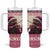 Croatia Christmas Tumbler With Handle Pine Marten Playing Violin - Dark Pink Color - Wonder Print Shop
