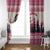 Croatia Christmas Window Curtain Pine Marten Playing Violin - Dark Pink Color - Wonder Print Shop