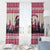 Croatia Christmas Window Curtain Pine Marten Playing Violin - Dark Pink Color - Wonder Print Shop