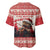 Croatia Christmas Baseball Jersey Pine Marten Playing Violin - Red Color - Wonder Print Shop