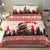 Croatia Christmas Bedding Set Pine Marten Playing Violin - Red Color - Wonder Print Shop