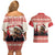 Croatia Christmas Couples Matching Off Shoulder Short Dress and Hawaiian Shirt Pine Marten Playing Violin - Red Color - Wonder Print Shop