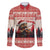 Croatia Christmas Family Matching Long Sleeve Bodycon Dress and Hawaiian Shirt Pine Marten Playing Violin - Red Color - Wonder Print Shop