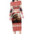 Croatia Christmas Family Matching Long Sleeve Bodycon Dress and Hawaiian Shirt Pine Marten Playing Violin - Red Color - Wonder Print Shop