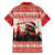 Croatia Christmas Family Matching Off The Shoulder Long Sleeve Dress and Hawaiian Shirt Pine Marten Playing Violin - Red Color - Wonder Print Shop