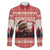 Croatia Christmas Family Matching Off The Shoulder Long Sleeve Dress and Hawaiian Shirt Pine Marten Playing Violin - Red Color - Wonder Print Shop