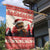 Croatia Christmas Garden Flag Pine Marten Playing Violin - Red Color - Wonder Print Shop