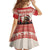 Croatia Christmas Kid Short Sleeve Dress Pine Marten Playing Violin - Red Color - Wonder Print Shop