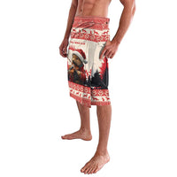 Croatia Christmas Lavalava Pine Marten Playing Violin - Red Color - Wonder Print Shop