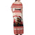 Croatia Christmas Off Shoulder Maxi Dress Pine Marten Playing Violin - Red Color - Wonder Print Shop