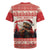 Croatia Christmas Rugby Jersey Pine Marten Playing Violin - Red Color - Wonder Print Shop