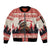 Croatia Christmas Sleeve Zip Bomber Jacket Pine Marten Playing Violin - Red Color - Wonder Print Shop