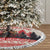 Croatia Christmas Tree Skirt Pine Marten Playing Violin - Red Color - Wonder Print Shop
