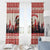 Croatia Christmas Window Curtain Pine Marten Playing Violin - Red Color - Wonder Print Shop