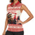 Croatia Christmas Women Sleeveless Polo Shirt Pine Marten Playing Violin - Red Color - Wonder Print Shop