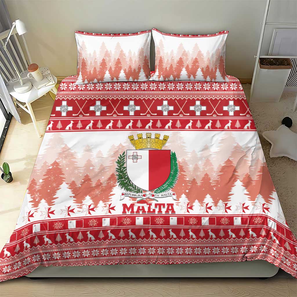 Malta Christmas Bedding Set Coat Of Arms il-Milied it-Tajjeb - Wonder Print Shop
