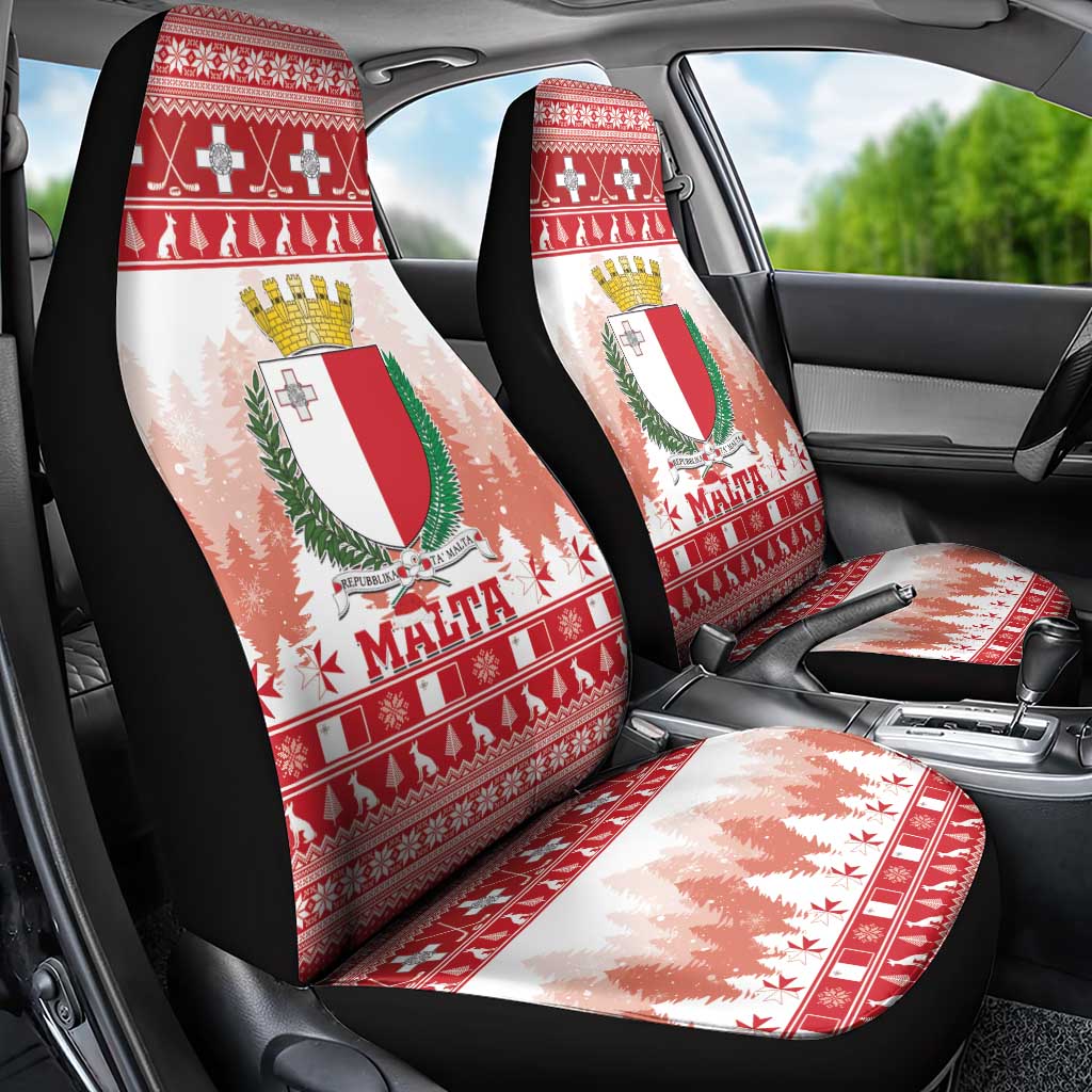Malta Christmas Car Seat Cover Coat Of Arms il-Milied it-Tajjeb - Wonder Print Shop