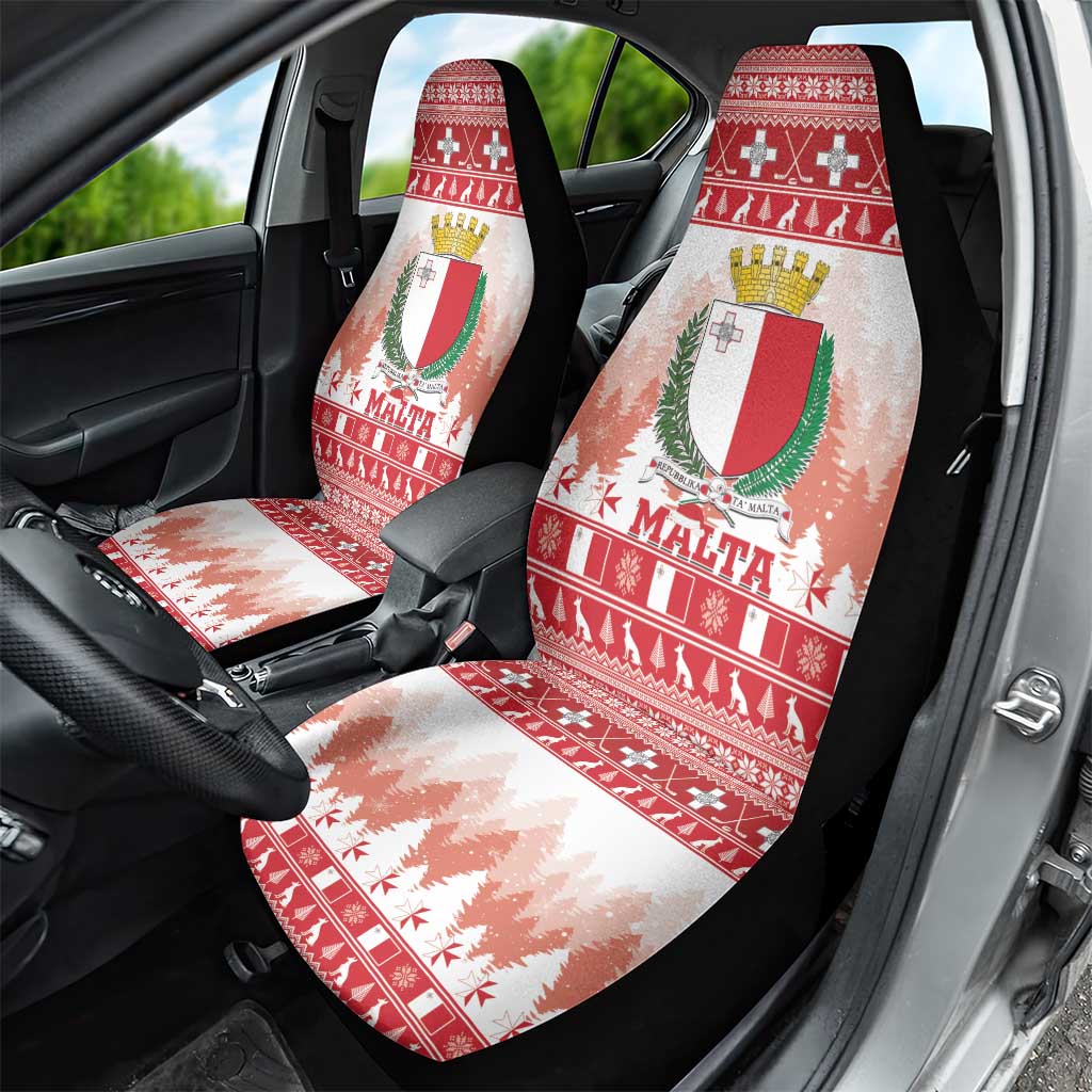 Malta Christmas Car Seat Cover Coat Of Arms il-Milied it-Tajjeb - Wonder Print Shop
