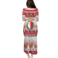 Malta Christmas Family Matching Puletasi and Hawaiian Shirt Coat Of Arms il-Milied it-Tajjeb - Wonder Print Shop