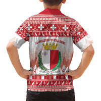 Malta Christmas Family Matching Short Sleeve Bodycon Dress and Hawaiian Shirt Coat Of Arms il-Milied it-Tajjeb - Wonder Print Shop