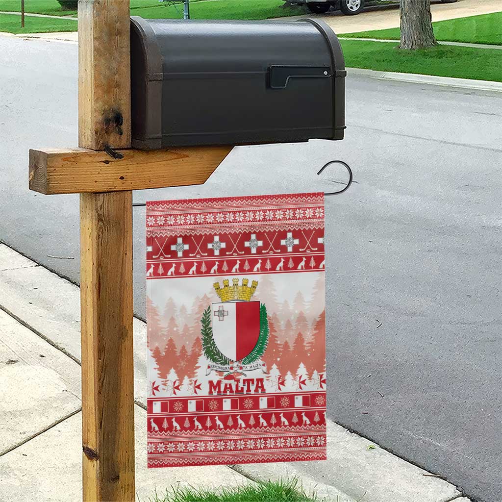 Malta Christmas Garden Flag Coat Of Arms il-Milied it-Tajjeb - Wonder Print Shop