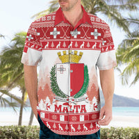 Malta Christmas Hawaiian Shirt Coat Of Arms il-Milied it-Tajjeb - Wonder Print Shop