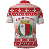 Malta Christmas Polo Shirt Coat Of Arms il-Milied it-Tajjeb - Wonder Print Shop