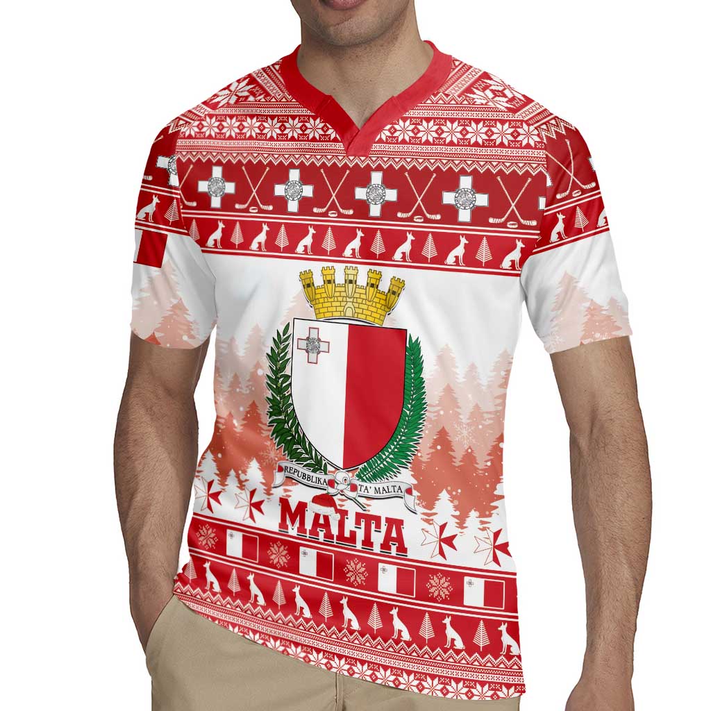 Malta Christmas Rugby Jersey Coat Of Arms il-Milied it-Tajjeb - Wonder Print Shop