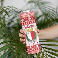 Malta Christmas Skinny Tumbler Coat Of Arms il-Milied it-Tajjeb - Wonder Print Shop