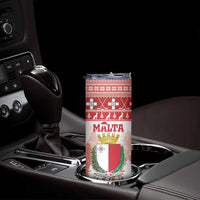 Malta Christmas Skinny Tumbler Coat Of Arms il-Milied it-Tajjeb - Wonder Print Shop